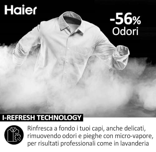 Haier I-Pro HD100-A2939-IT Series 3 10 kg Heat Pump Free Installation, Class A++, Programmable Start, with 3-in-1 Filter System, 59.4 x 66.5 x 84.5 cm, White - Image 8