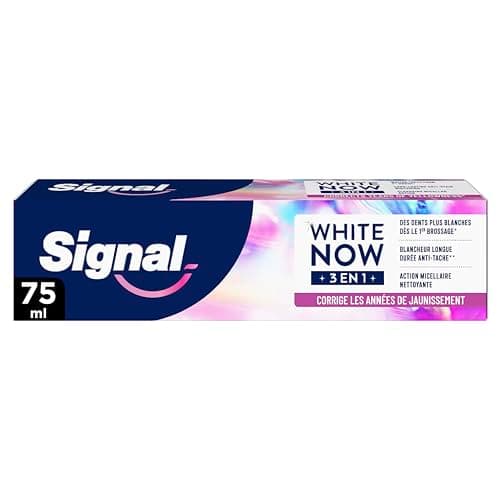Signal White Now - Dentifrice 3 en 1 - Forever Young -Corrige le jaunissement et l’apparence de vos dents - Blancheur Longue Durée Anti-Tache - 96% d'ingrédients d'origine naturelle - 75ml - Image 3