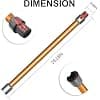 Telescopic Tube for Dyson V7 V8 V10 V11 V15, Telescopic Quick Release Handle for Dyson Vacuum Cleaner Extension Tube Accessory 72 cm - Orange - Image 3