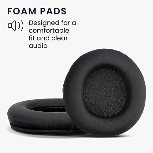 kwmobile 2 x Ear Pads Compatible with Sony MDR-DS7000 / RF6000 / RF6500 / CD470 - Foam Ear Pads for Headphones - Black - Image 4