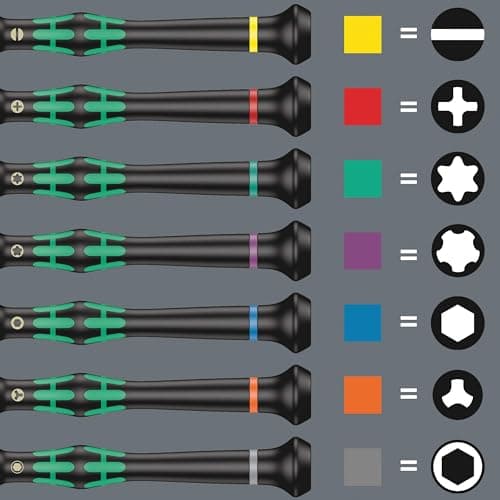 Wera 05073675001 Kraftform Micro-Set/12 SB 1 Electronic Screwdriver Set, 12 Pieces, Green - Image 7