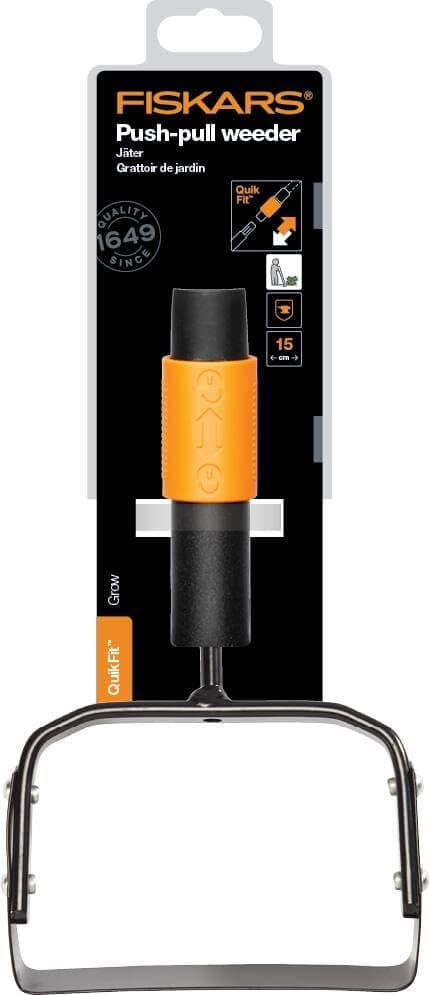 Fiskars Garden scraper, QuikFit tool head, Length: 25 cm, Width: 15.5 cm, Steel blade, Black/Orange, QuikFit, 1000738 - Image 7