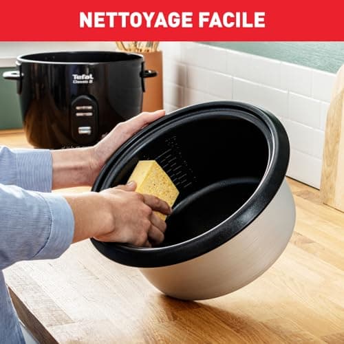 Tefal Classic 2 Rice Cooker, 5 L, 1.5 kg Rice, Automatic, Warm, Unattended, Non-stick Bowl, Easy Clean, Steamer, Black RK103811 - Image 4