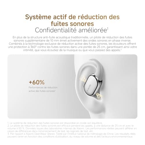 XIAOMI OpenWear Stereo Pro, Open Ear Bluetooth Earbuds with Earloop, Comfort and Stability Port, 45 Hours Battery Life, IP54 Waterproof, Multi-Transducers, Hi-Res HiFi Audio - Image 6