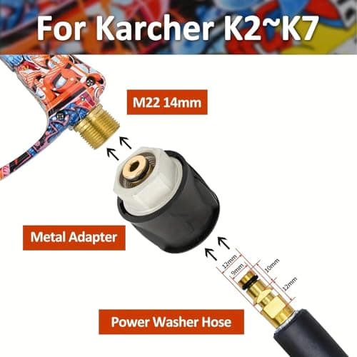 BEAR FORCE M22 ID14MM Spray Gun & 1/4" Quick Connector Snow Foam Lance For Karcher K1-K7 Pressure Washer - Image 5