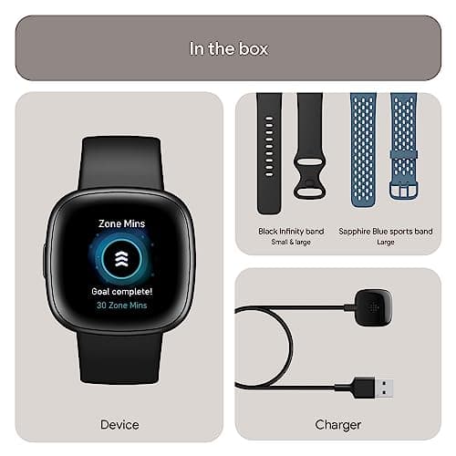 Google Fitbit Versa 4 Montre connectée sport avec GPS intégré et jusqu’à 6 jours d’autonomie de batterie - compatible avec Android et iOS - Image 4