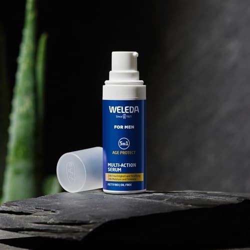 WELEDA Sérum Multiaction 5en1 Homme – Soin Visage Homme Anti-Âge, Hydratation 24h, Réduit Rides & Signes De L’Âge, Grenade & Prunellier Antioxydants, Aloe Vera Bio, Vegan NATRUE, 30ml - Image 4