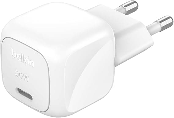 Belkin BoostCharge 30W Compact and Portable USB-C Power Delivery Mains Charger for All Models of Apple iPhone 17, Air, 16, 15, Samsung Galaxy, iPad, AirPods, Pixel, Tablets, etc. – White