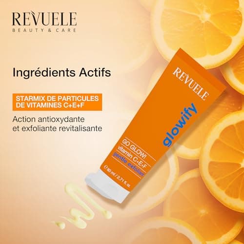 REVUELE Go Glow! Gentle Face Scrub – Vitamins C+E+F, Exfoliating Gel with Microcrystals, Brightens and Evens Complexion, Revitalizing and Antioxidant, 80 ml - Image 6