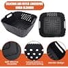 2 Pieces Extra High Silicone Air Fryer Mould for NINJA Air Fryer Oil Free Ninja Double Stack 7.6L SL300EU, Reusable Ninja Airfryer Accessories Dish Silicone for SL300EU - Image 5