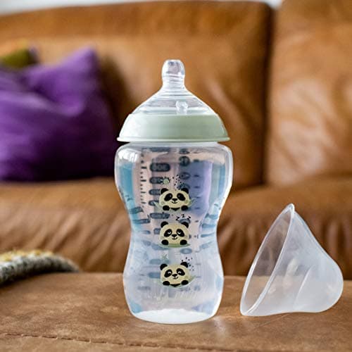 Tommee Tippee Closer to Nature Slow Flow Teat Bottle with Anti-Colic Valve, Mimics Breast Shape, 340ml, Pack of 1, Assorted Colours - Image 6