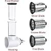 GVODE Vegetable Cutter Accessory for Kitchenaid Pastry Processor, Slicer Accessory for Kitchenaid, with Three Stainless Steel Blades, White - Image 4