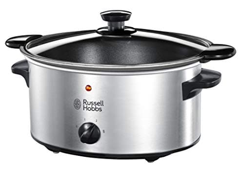Russell Hobbs Electric Slow Cooker [Easy and Convenient] Compact@Home (3.5 L, 4/5 people, Removable Ceramic Bowl, Adjustable Cooking, Stainless Steel Base, Keep Warm, Non-slip Feet) 22740-56 - Image 2