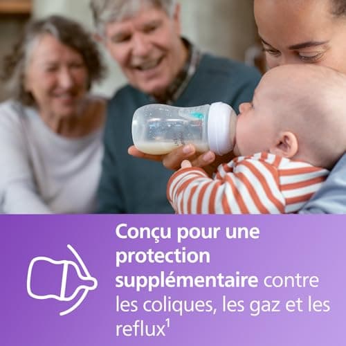 Philips Avent Natural Response Baby Bottle Set: 2 x 260 ml Anti-Colic Bottles with T3 Teats (1 Months+), 2 Ultra Air Soothers (Model SCD657/12) - Image 5