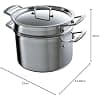 Le Creuset 96200520001000 Steaming Pot with Lid 20 cm, Stainless Steel 3-ply, Capacity 5 L, Silver,96200520001000 - Image 5