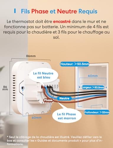 meross Matter Connected Thermostat WiFi Thermostat for Gas Boiler/Underfloor Heating Compatible with Apple Home, Alexa and Google Home, External Sensor, Open Window Detection - Image 5