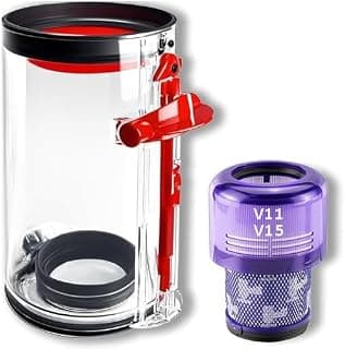 Waste Bin Collector Tank for Dyson V11 V15 SV14 SV17 SV22 SV15 SV28Filter Dust Bin Tank Spare Parts Accessories Filter Container Replacement Part No. 970050-01/965443-01