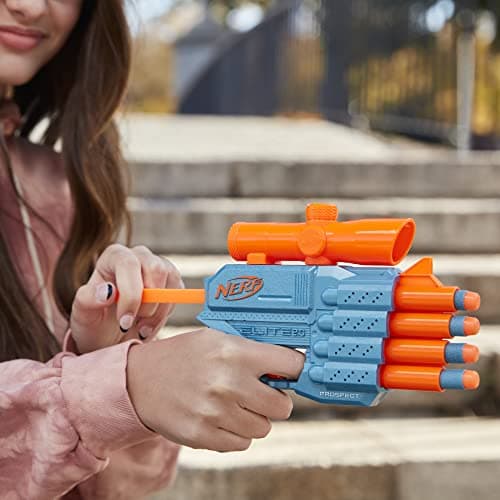 Nerf Elite 2.0, blaster Prospect QS-4, 8 fléchettes Nerf Elite officielles, tire 4 fléchettes, viseur de précision fixe - Image 6