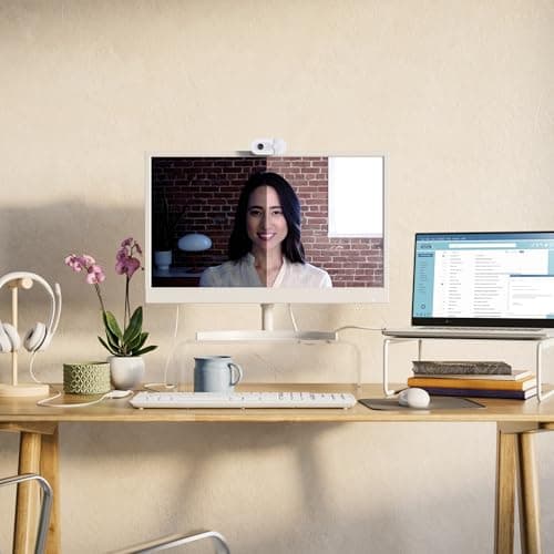 Logitech Brio 100 Full HD Webcam for Meeting/Streaming, Auto Light Balance, Built-in Microphone, Privacy Pane, USB-A, for Microsoft Teams, Google Meet, Zoom - White - Image 8