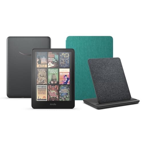 Kindle Colorsoft Signature Edition (32 GB) sans publicité, une couverture en tissu Amazon et une station de chargement sans fil Made for Amazon - Image 3