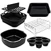 22cm Oil Free Fryer Accessories Compatible with COSORI 6L, 6.2L, 6.4L, Philips XXL 7.2L, 8.3L, Russell Hobbs 8L, Cecotec 6L, Reusable Silicone Mold, Pizza Dish, Grill - Image 3