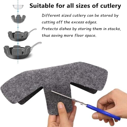 SNZ 10 x Felt Pan Protectors (26cm) - Non Slip Trivet for Tefal/WMF/Elo Pans - Kitchen Utensils to Protect Furniture and Prolong Pan Life - Image 5