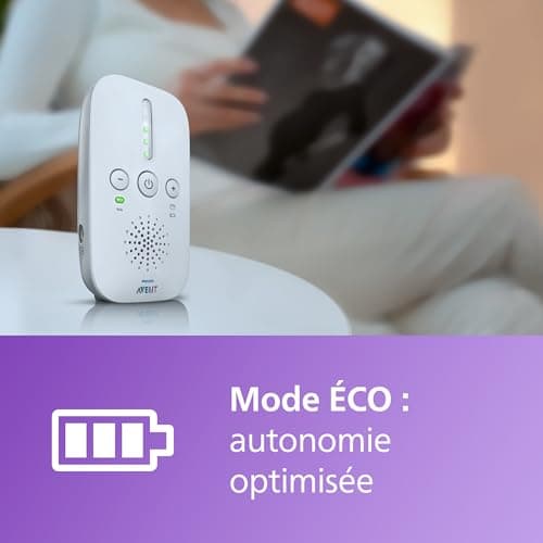 Philips Avent DECT Two-Way Audio Baby Monitor, Interference-Free, 330m Range, 24-Hour Battery Life, Smart ECO Mode, Night Light, SCD503/26 - Image 4