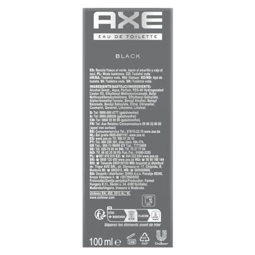 AXE - Eau de toilette Black - Efficacité et fraîcheur 24h - Parfum énergisant au bois de cèdre intense et baies noires - 100ml - Image 4