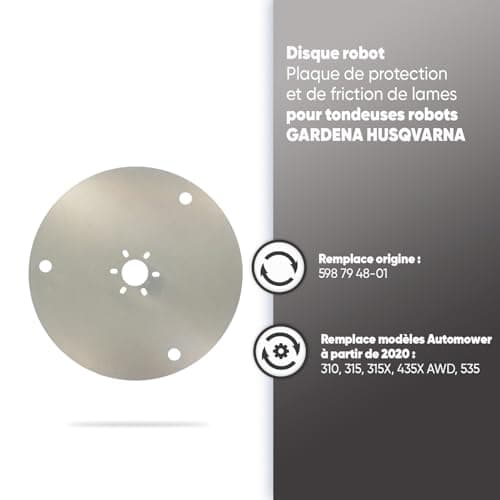 SKANA – Steel Robot Disc – Replacement Part – Blade Protection/Friction Plate – For Husqvarna Automower 310, 315, 315X, 435X AWD & 535 Robot Lawnmowers – Thickness 1.2 mm – Diameter 191 mm - Image 5