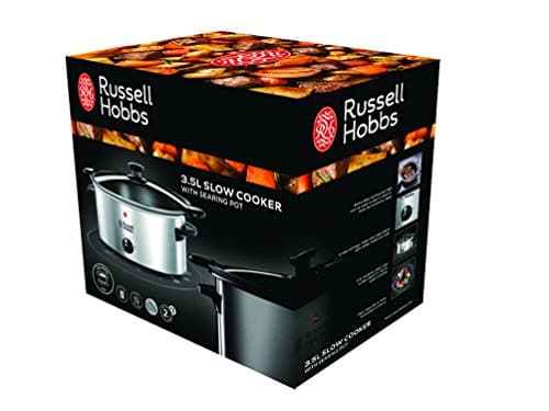 Russell Hobbs Electric Slow Cooker [Easy and Convenient] Compact@Home (3.5 L, 4/5 people, Removable Ceramic Bowl, Adjustable Cooking, Stainless Steel Base, Keep Warm, Non-slip Feet) 22740-56 - Image 3