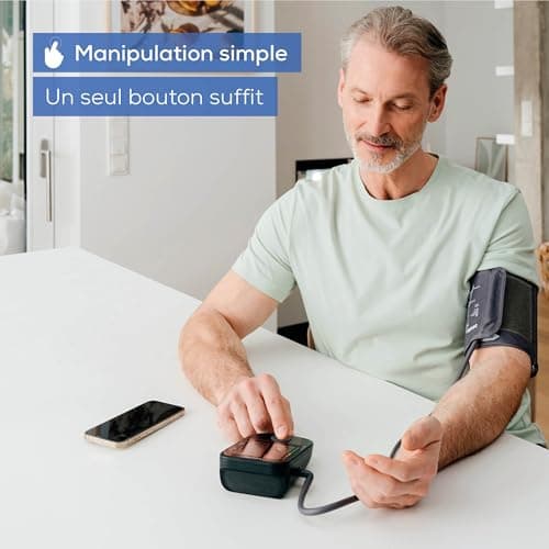 Beurer BM 48 Arm Blood Pressure Monitor, Easy One-Button Operation, Soft and Fast Measurement, Arrhythmia Detection, 22-42 cm Armband with App, Data Transfer to Apple Health - Image 4