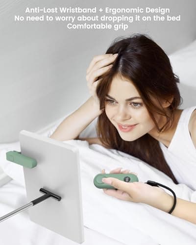 RF Remote Control Page Turner for Kindle Paperwhite Scribe Oasis, Page Turner for iPhone, Android Tablets Remote Shutters, Light Green - Image 4