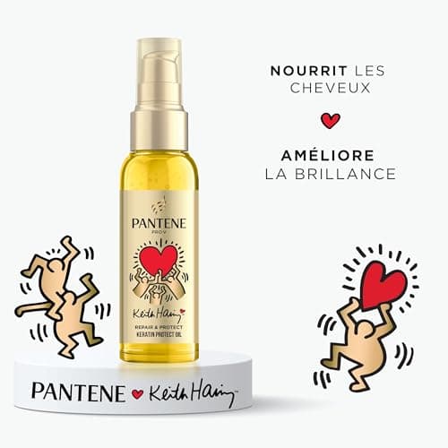 Pantene Pro-V x Keith Haring Art Collection Repair & Protect Keratin Protect Hair Oil 100ml Intense Repair, Daily Nourishing Oil Without Rinse, For Dry And Damaged Hair - Image 8