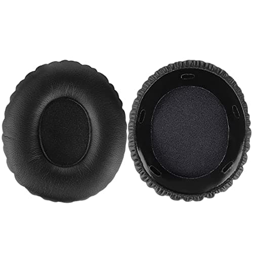 Geekria QuickFit Replacement Protein Leather Earpads for Sony MDR-10RC Headphones (Black) - Image 3