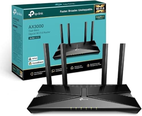TP-Link Archer AX58 WiFi Router 6, AX 3000Mbps Dual-Band WiFi Router, 5 Gigabit Ports, 4 High Performance Antennas, WPA3, Parental Control, EasyMesh, Built-in Anti-Virus - Image 2