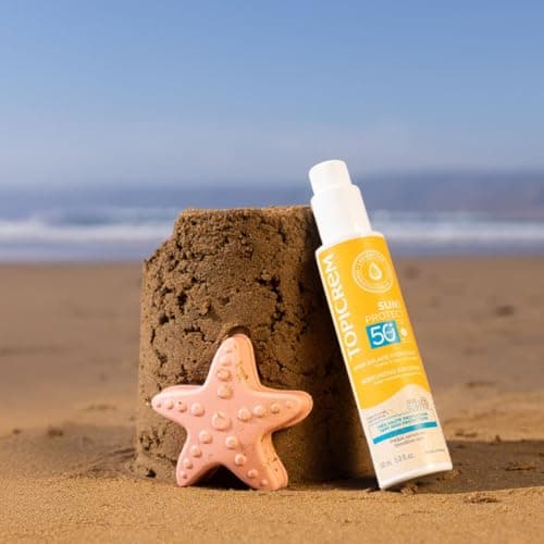Topicrem - Sun Protect, Spray Solaire Hydratant Visage et Corps SPF50+ - Fluide Solaire Très Haute Protection, Hydrate 8h - Soin Peaux Sensibles, Dès 3 Ans - Parfum Ensoleillé - 150 ml - Image 3