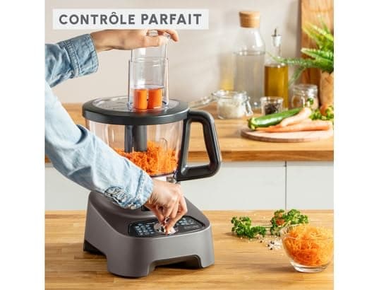 Moulinex Double Force Multifunctional Robot, 1000 W, Multipurpose Blender 2L, 10 Accessories, 31 Functions, Chopper, Graters, Juicer, FP825E10 - Image 3