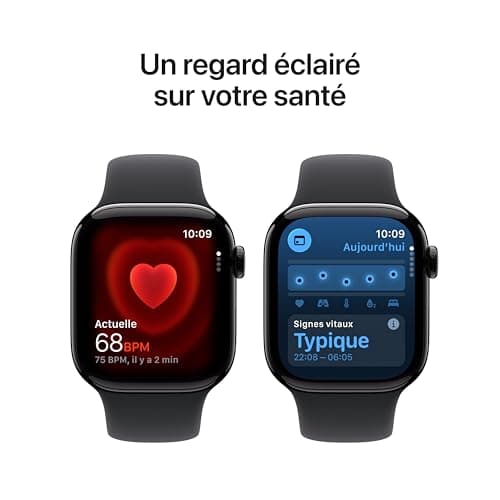 Apple Watch Series 11 [GPS 42mm] Smart Watch with Obsidian Case and Black Sport Band, Sleep Score, Activity Tracker, Health Tracker, Screen Always On - Image 6