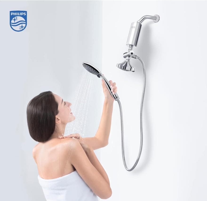 Philips Water Shower filter with 1 cartridge, compatible with all standard hoses and taps, reduces CHLORINE up to 99%, CHROME, filtration capacity of 50,000 L - Image 4