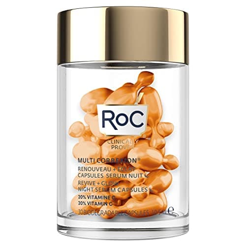 RoC - Multi Correxion Revive + Glow Sérum de Nuit Lissant à la Vitamine C - Anti-rides et Vieillissement -Anti-Âge - Réduction des Points Noirs - 30 Capsules - Image 3