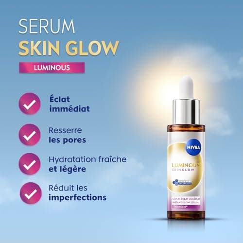 NIVEA Luminous 630 - Sérum Skin Glow - Soin Visage Anti-Taches - Hydrate & Affine Les Pores - Thiamidol Breveté, Niacinamide & Aloe Vera - Vegan - Tous Types De Peaux - 30 ml - Image 3