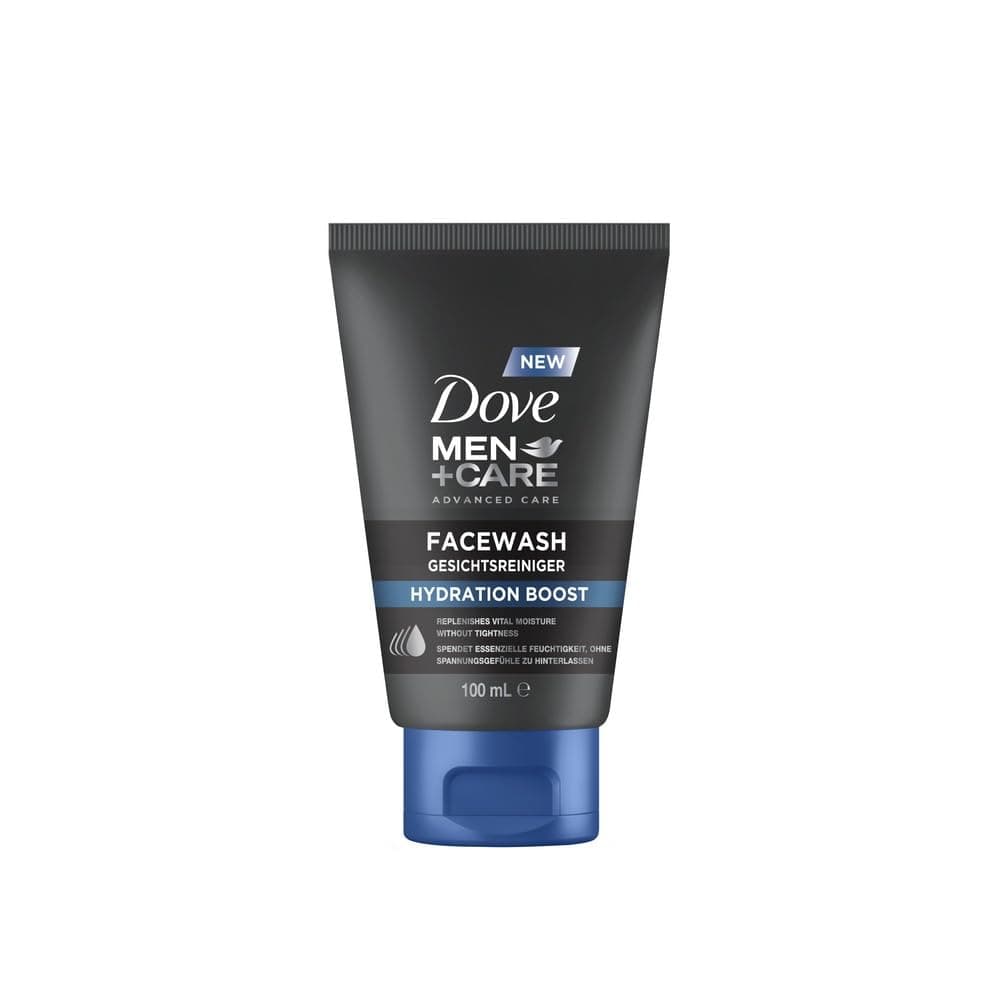 Dove Men+Care Facewash Hydration Boost - Skin Care for Men - Face Wash - Essentially Moisturizes Without Leaving Sensations of Tension - 1 x 100ml - Image 1