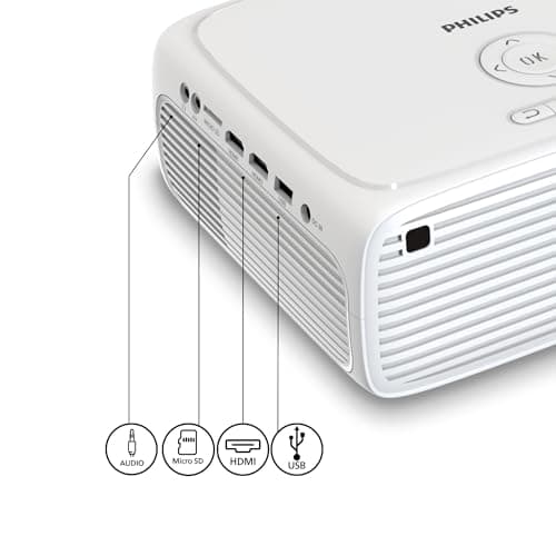 Philips NeoPix 200 Full HD 1080P Projector, High Contrast, Multiple Image Corrections for Flexible Installation, Multiple HDMI Ports - Image 5