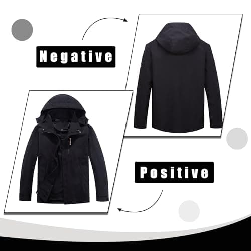 Men's Outdoor Trench Coat Waterproof Trekking Jacket Lightweight Rain Hooded Jackets Windproof Mountain Sports Jacket - Image 5