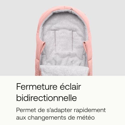 Bugaboo Footmuff - Essential Accessory for Pushchairs, Water and Weather Resistant, Comfortable Toes, Warm and Breathable in Evening Pink - Image 5