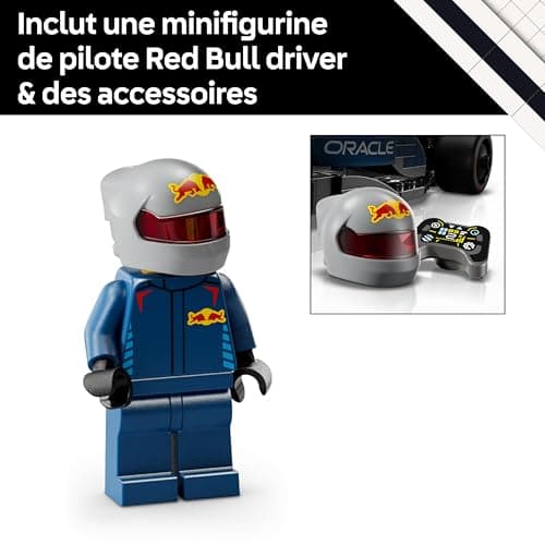 LEGO Speed Champions Voiture F1 Oracle Red Bull Racing RB20 - Voiture de Course de Formule 1 pour Adulte - Inclut Une minifigurine Collector de Pilote - Cadeau pour Fans de Sport Automobile 77243 - Image 7