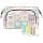 KLL Trousse à maquillage avec fermeture éclair Motif cœurs et vichy - Image 2