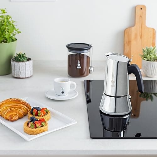 Bialetti - New Venus Induction Italian Espresso Machine in Stainless Steel, Suitable for All Types of Plates, 4 Coffee Cups (170ml), Silver, Silver - Image 5