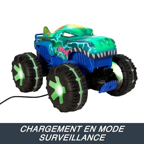 Hot Wheels Monster Trucks - Remote Control Car, Mega-Wrex 1:15 Scale Large Remote Control Vehicle with 3 Remote Control Game Modes and Interactive Sound and Light Effects, JBD90 - Image 7