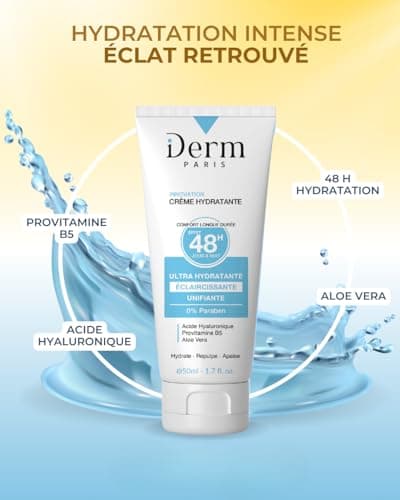 Coffret Éclat & Protection - Écran Solaire Invisible SPF50+ Anti-taches & Crème Ultra-Hydratante 48H Anti-ridules OFFERTE - Tous Types de Peau - 2 x 50 ml - Image 6